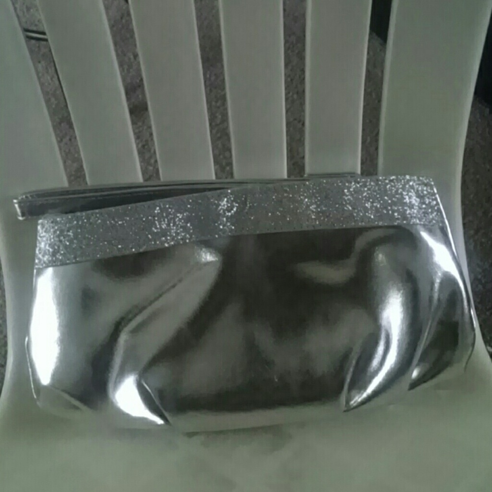 Silver evening bag